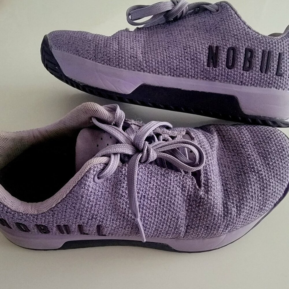 NoBull Trainer+ Crossfit fitness shoes, heather lavender purple women's size 9